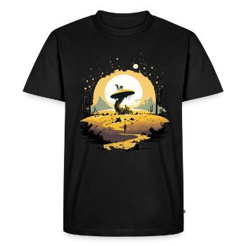 Planète extraterrestre - T-shirt Premium bio Homme - noir - Devant - Nico (187cm)