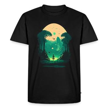 Alien - Men's Premium Organic T-Shirt - black - Front - Nico (187cm)
