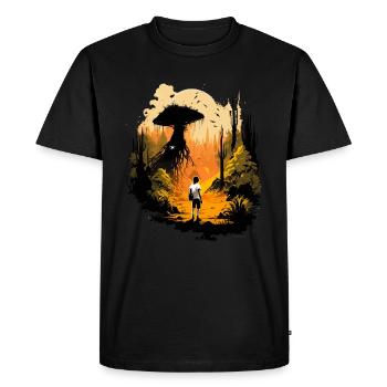 Hors de ce monde - T-shirt Premium bio Homme - noir - Devant - Nico (187cm)