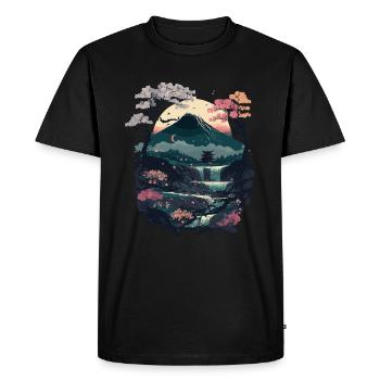 Himeji - T-shirt Premium bio Homme - noir - Devant - Nico (187cm)