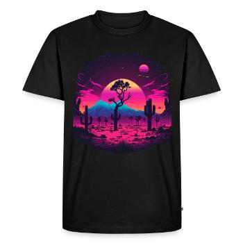 Red Sun - Men's Premium Organic T-Shirt - black - Front - Nico (187cm)
