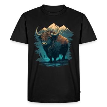 Œuvre d’art Yak - T-shirt Premium bio Homme - noir - Devant - Nico (187cm)