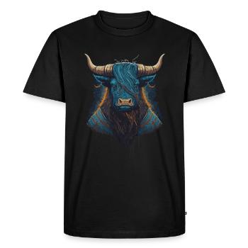 Yak Portrait - T-shirt Premium bio Homme - noir - Devant - Nico (187cm)