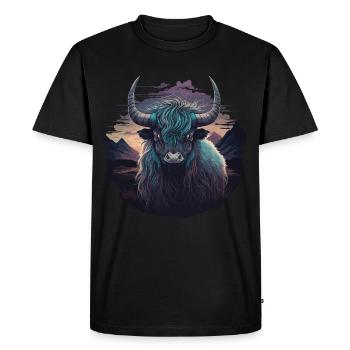 Tibet Yak - T-shirt Premium bio Homme - noir - Devant - Nico (187cm)