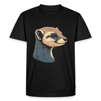 Furet - T-shirt Premium bio Homme - noir - Devant - Nico (187cm)