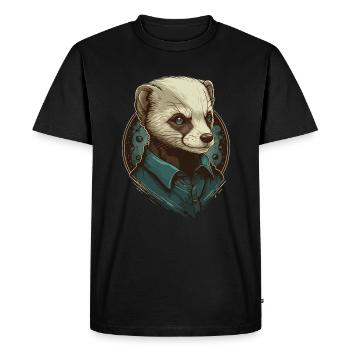 Ferrent en chemise - T-shirt Premium bio Homme - noir - Devant - Nico (187cm)