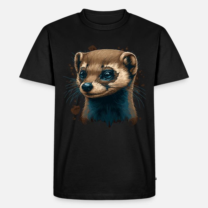 Frettchen Geschenk - Männer Premium Bio T-Shirt - Schwarz