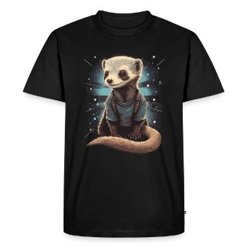 Mignon furet bébé - T-shirt Premium bio Homme - noir - Devant - Nico (187cm)