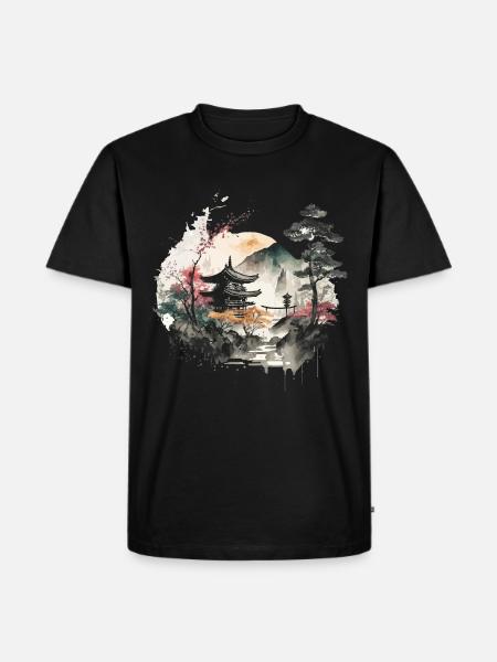 Sakura - Men's Premium Organic T-Shirt - black