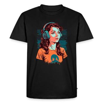 Lo-Fi Fille - T-shirt Premium bio Homme - noir - Devant - Nico (187cm)