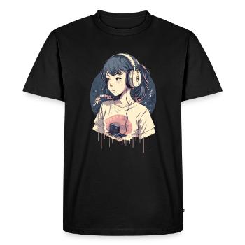 Kawaii Anime Girl - T-shirt Premium bio Homme - noir - Devant - Nico (187cm)