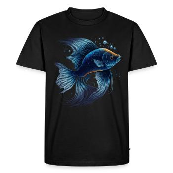Blue Fish - Men's Premium Organic T-Shirt - black - Front - Nico (187cm)