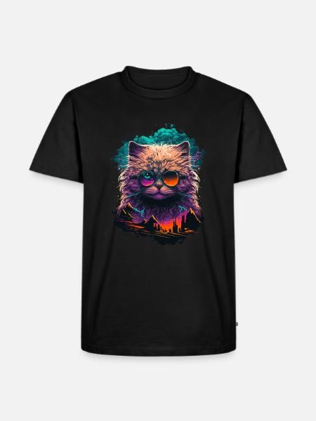 Lucky Charm Cat - Men's Premium Organic T-Shirt - black