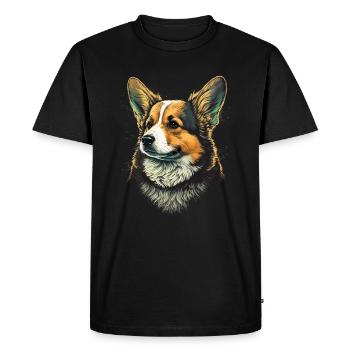 Officiel Post Corgi - T-shirt Premium bio Homme - noir - Devant - Nico (187cm)