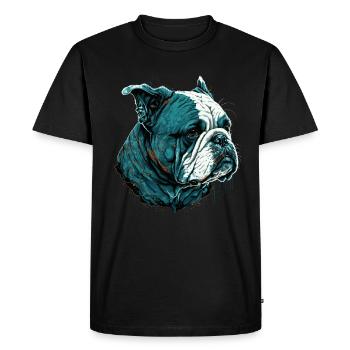 Bored Face Buldog - T-shirt Premium bio Homme - noir - Devant - Nico (187cm)