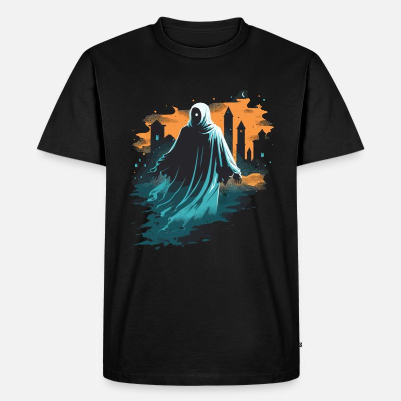 Roaming-Geist - Männer Premium Bio T-Shirt - Schwarz