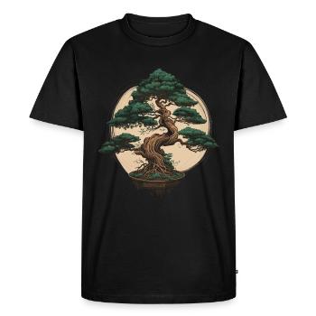 Bonsaï manucuré - T-shirt Premium bio Homme - noir - Devant - Nico (187cm)