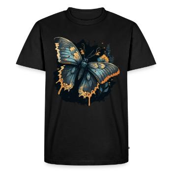 Dark Butterfly - Men's Premium Organic T-Shirt - black - Front - Nico (187cm)