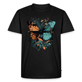 Huge Butterfly - Men's Premium Organic T-Shirt - black - Front - Nico (187cm)