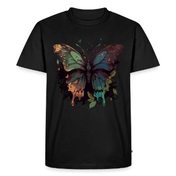 Fliiting Butterfly - Men's Premium Organic T-Shirt - black - Front - Nico (187cm)