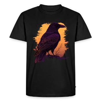 Watchful Crow - Men's Premium Organic T-Shirt - black - Front - Nico (187cm)