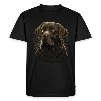 Comportement Labrador Retriever - T-shirt Premium bio Homme - noir - Devant - Nico (187cm)