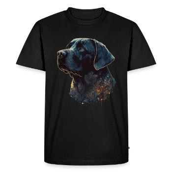 Incroyable Labrador Retriever avec un corps de style feuilles - T-shirt Premium bio Homme - noir - Devant - Nico (187cm)