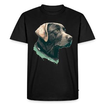 Belle illustration Vue latérale Labrador Retriever - T-shirt Premium bio Homme - noir - Devant - Nico (187cm)