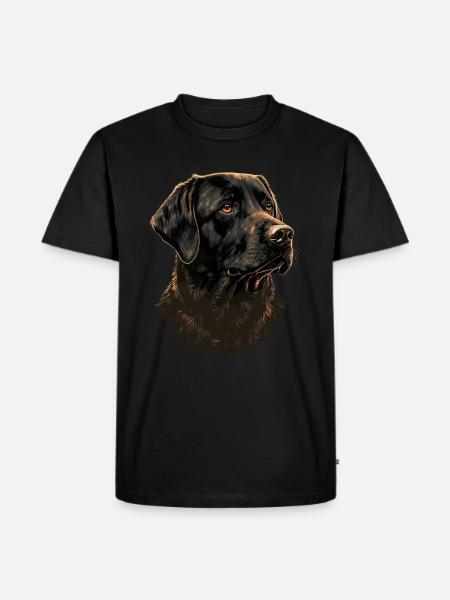 Schwarzer Labrador Retriever - Männer Premium Bio T-Shirt - Schwarz