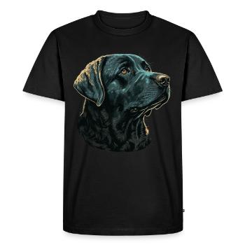 Labrador Retriever bleu foncé - T-shirt Premium bio Homme - noir - Devant - Nico (187cm)
