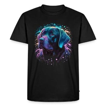 Mignon Labrador Retriever - T-shirt Premium bio Homme - noir - Devant - Nico (187cm)