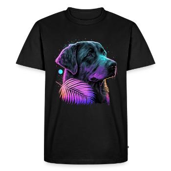 Illustration de tête de Labrador Retriever So Adorable - T-shirt Premium bio Homme - noir - Devant - Nico (187cm)