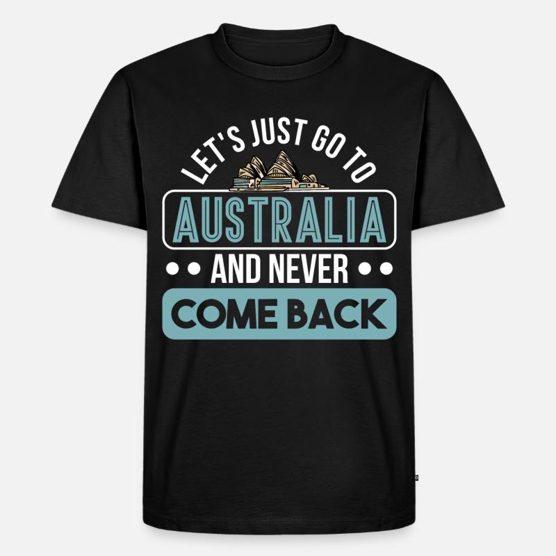 Australier Outback Australien Geschenk - Männer Premium Bio T-Shirt - Schwarz