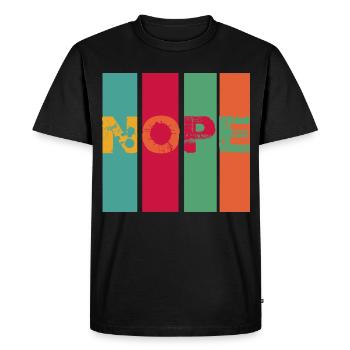 Nope Pas drôle - T-shirt Premium bio Homme - noir - Devant - Nico (187cm)