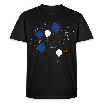 Ballons colorés - T-shirt Premium bio Homme - noir - Devant - Nico (187cm)