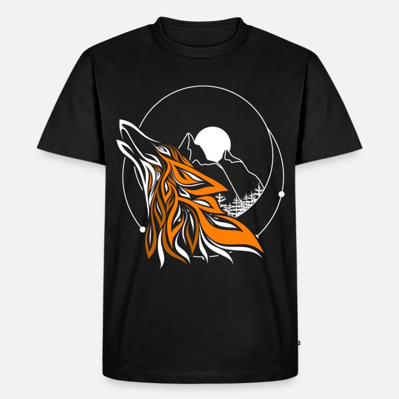 Fuchs - Männer Premium Bio T-Shirt - Schwarz