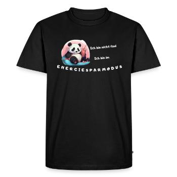 Je ne suis pas paresseux / Mode basse consommation - T-shirt Premium bio Homme - noir - Devant - Nico (187cm)