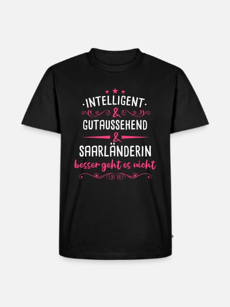 Saarland Saarländerin Saarländer Spruch - Männer Premium Bio T-Shirt - Schwarz