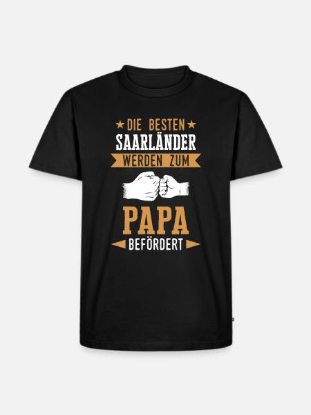 Saarland Saarländerin Saarländer Spruch - Männer Premium Bio T-Shirt - Schwarz
