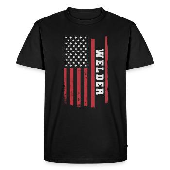 Metalworker Locksmith Welder Welding Saying - Men's Premium Organic T-Shirt - black - Front - Nico (187cm)