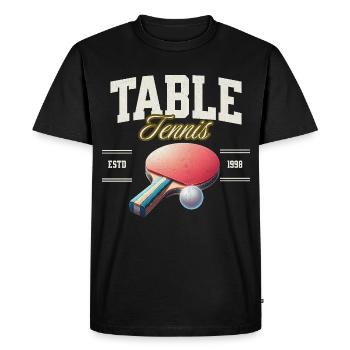 Ping-pong - T-shirt Premium bio Homme - noir - Devant - Nico (187cm)