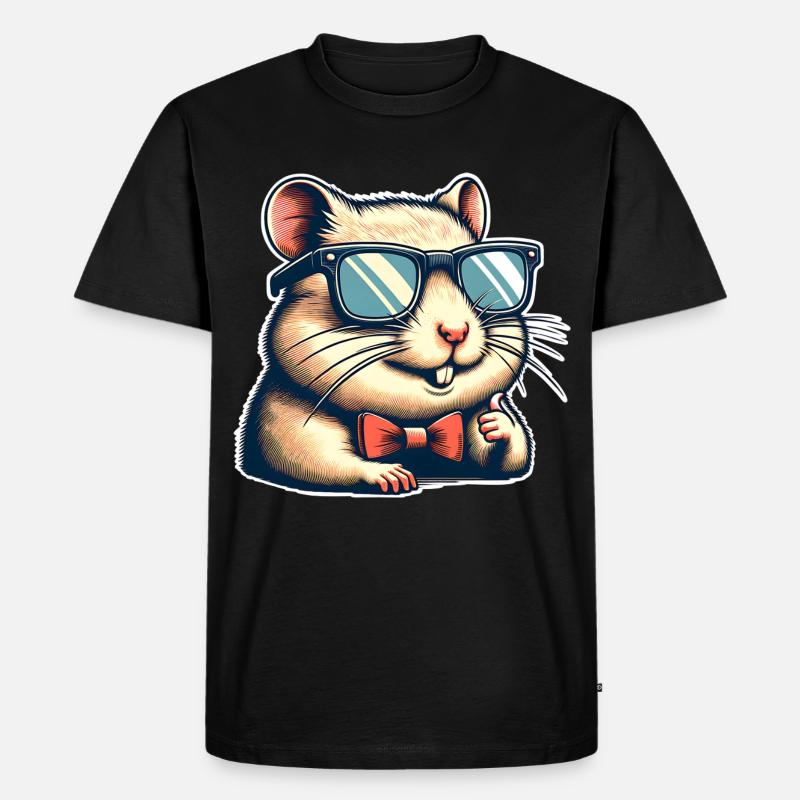 Hamster - Männer Premium Bio T-Shirt - Schwarz