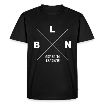 Berlin coordonne le cadeau BLN Heimat Kiez - T-shirt Premium bio Homme - noir - Devant - Nico (187cm)