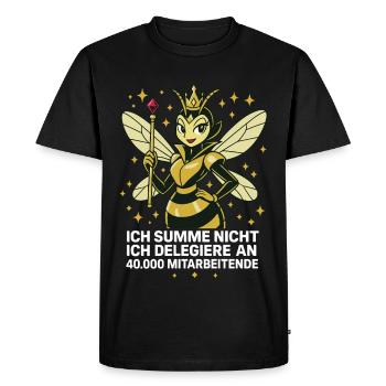 bees beekeeper i don't buzz i delegate - Men's Premium Organic T-Shirt - black - Front - Nico (187cm)