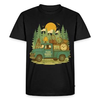 Brocante Express Rétro Vintage - T-shirt Premium bio Homme - noir - Devant - Nico (187cm)