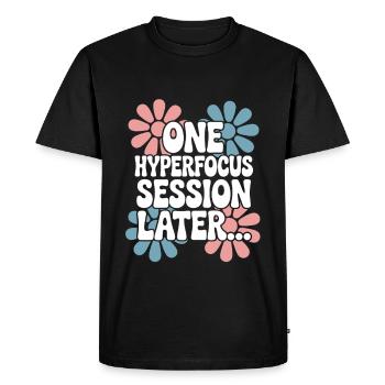 ADHD - Herre Premium økologisk T-shirt - sort - Foran - Nico (187cm)