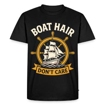 Boot Hair Don’t Care Dicton drôle - T-shirt Premium bio Homme - noir - Devant - Nico (187cm)