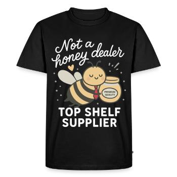 Not A Honey Dealer Top Shelf Supplier Bees Honey - Men's Premium Organic T-Shirt - black - Front - Nico (187cm)