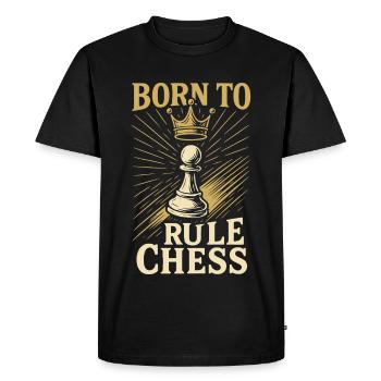 Born To Rule Chess Player Chess Club Fun - Men's Premium Organic T-Shirt - black - Front - Nico (187cm)