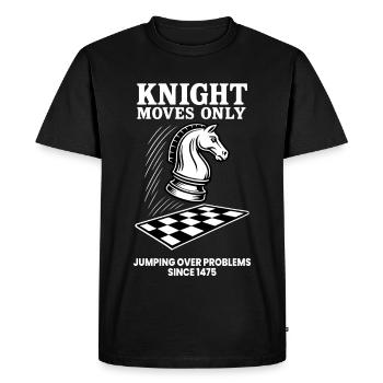 Ritter Bewegt Sich Nur Springend Über Probleme - Männer Premium Bio T-Shirt - Schwarz - Vorne - Nico (187cm)